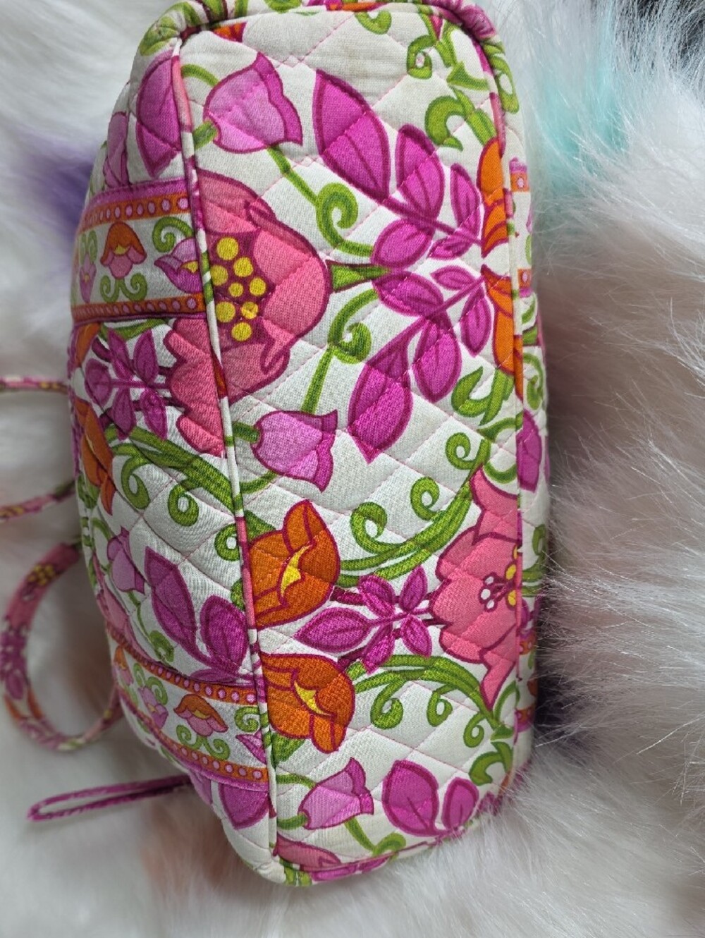 Quilted Floral Pink Tote Bag - Picture 4 of 4